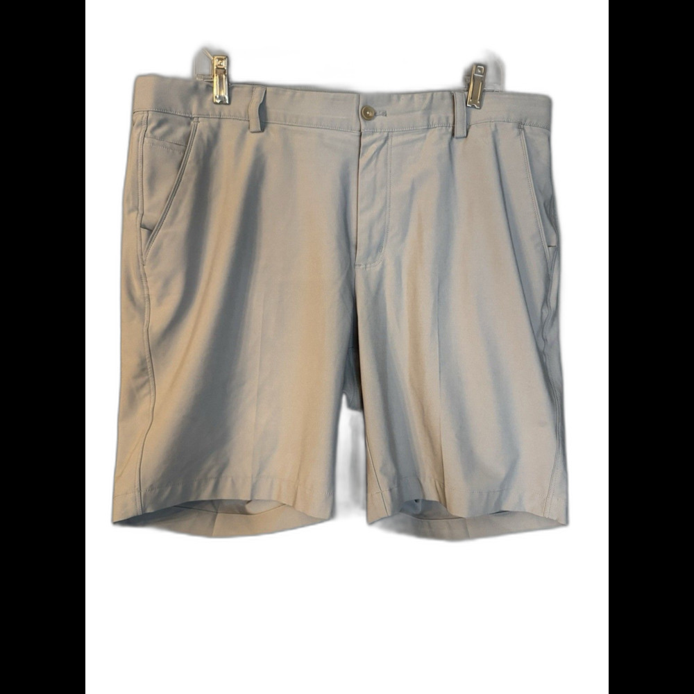 Greg Norman ML75 Microlux Play Dry Golf Shorts Men 36 Gray Performance Stretch